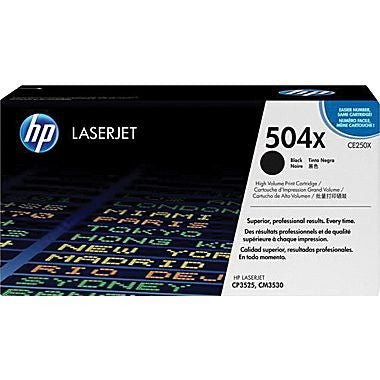HP 504X (CE250X) Black Original LaserJet Toner Cartridge (10500 Yield)