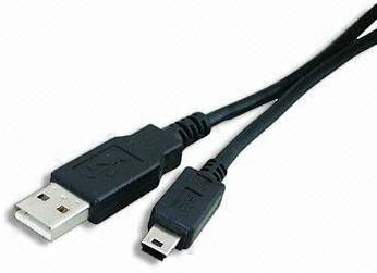 5 Pin 3-Feet USB Type A Male/Mini-B Male Cable, Black (10Um-02103Bk)