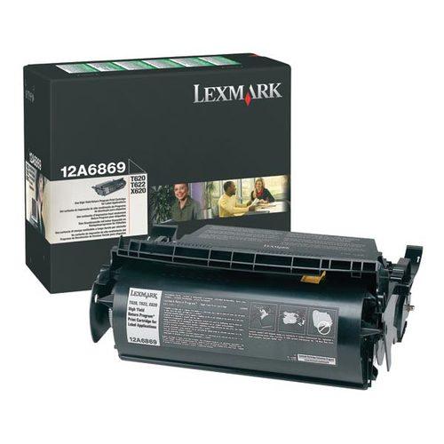 Lexmark Genuine OEM 12A6869 High Yield Black Toner Cartridge, Estimated Yield 30,000