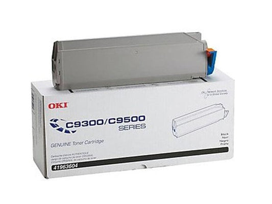 Okidata Genuine OEM 41963604 Black Toner Cartridge, Estimated Yield 15,000