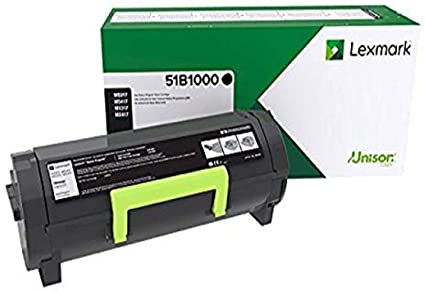 Lexmark Genuine OEM 51B1000 Black Toner Cartridge, Estimated Yield 2300