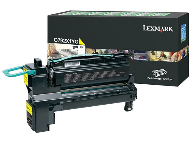 Lexmark Genuine OEM C792X1YG Extra HY Yellow Toner Cartridge, Estimated Yield 20,000