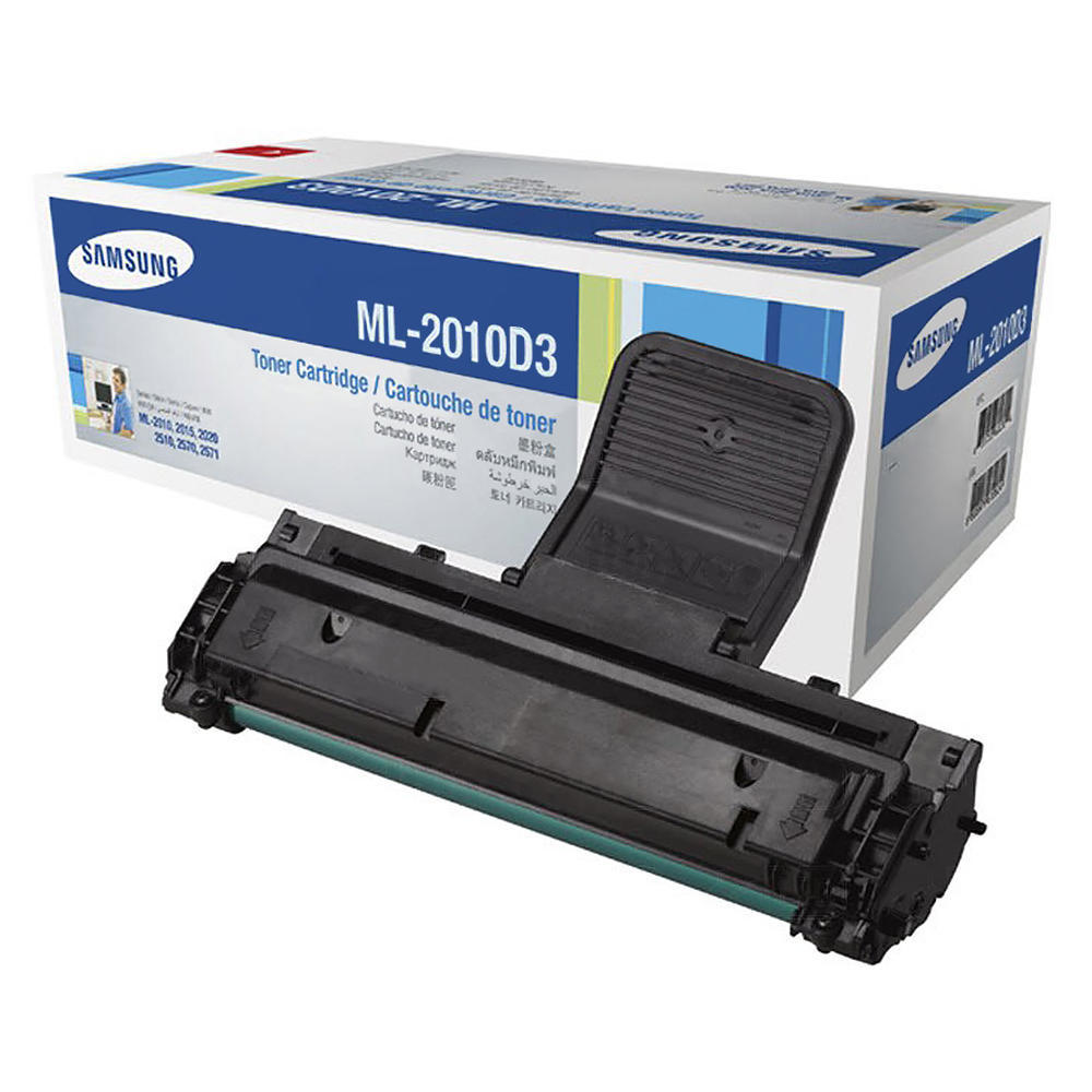 Samsung Genuine OEM ML-2010D3 Black Toner Cartridge, Estimated Yield 3000