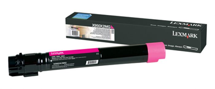 Lexmark Genuine OEM X950X2MG Magenta Extra High Yield Toner Cartridge, Estimated Yield 22,000