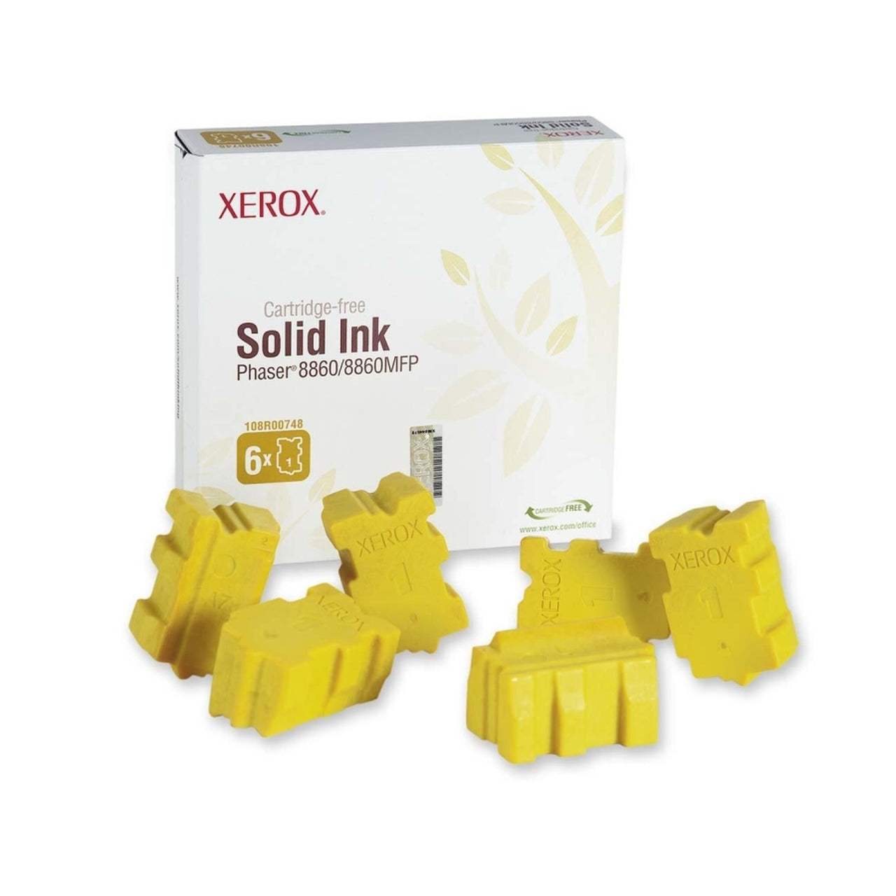 Xerox Genuine OEM 108R00748 Solid Ink Yellow, Phaser (6 Sticks)