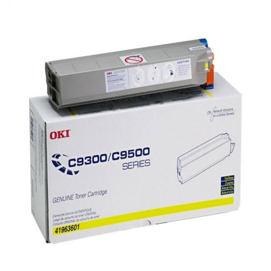Okidata Genuine OEM 41963601 (Type C5) Yellow Toner Cartridge, Estimated Yield 15,000
