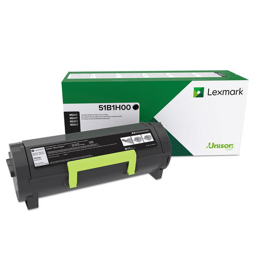 Lexmark Genuine OEM 51B1H00 Black High Yield Toner Cartridge, Estimated Yield 8500