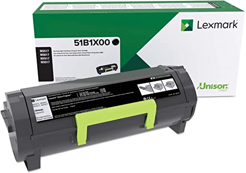 Lexmark Genuine OEM 51B1X00 Extra High Yield Toner Cartridge, Estimated Yield 20,000