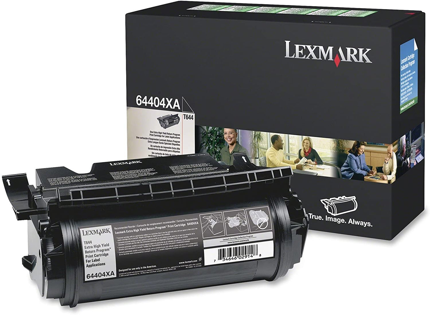 Lexmark Genuine OEM 64404XA Extra High Yield Black Toner Cartridge, Estimated Yield 32,000