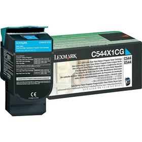 Lexmark Genuine OEM C544X1CG Extra High Yield Cyan Toner, Estimated Yield 4000