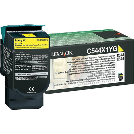 Lexmark Genuine OEM C544X1YG Extra High Yield Magenta Toner Cartridge, Estimated Yield 4000