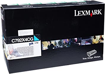 Lexmark Genuine OEM C792X4CG Extra HY Cyan Toner Cartridge, Estimated Yield 20,000