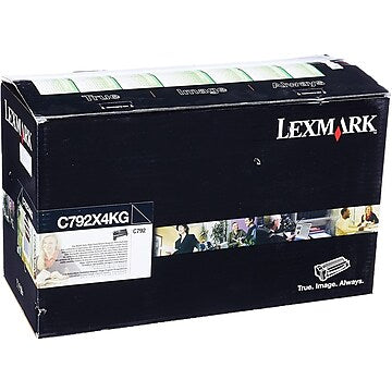 Lexmark Genuine OEM C792X4KG  Extra HY Black Toner Cartridge, Estimated Yield 20,000