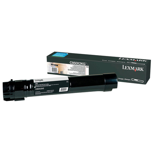 Lexmark Genuine OEM C950X2KG Black Extra High Yield Toner Cartridge, Estimated Yield 32,000
