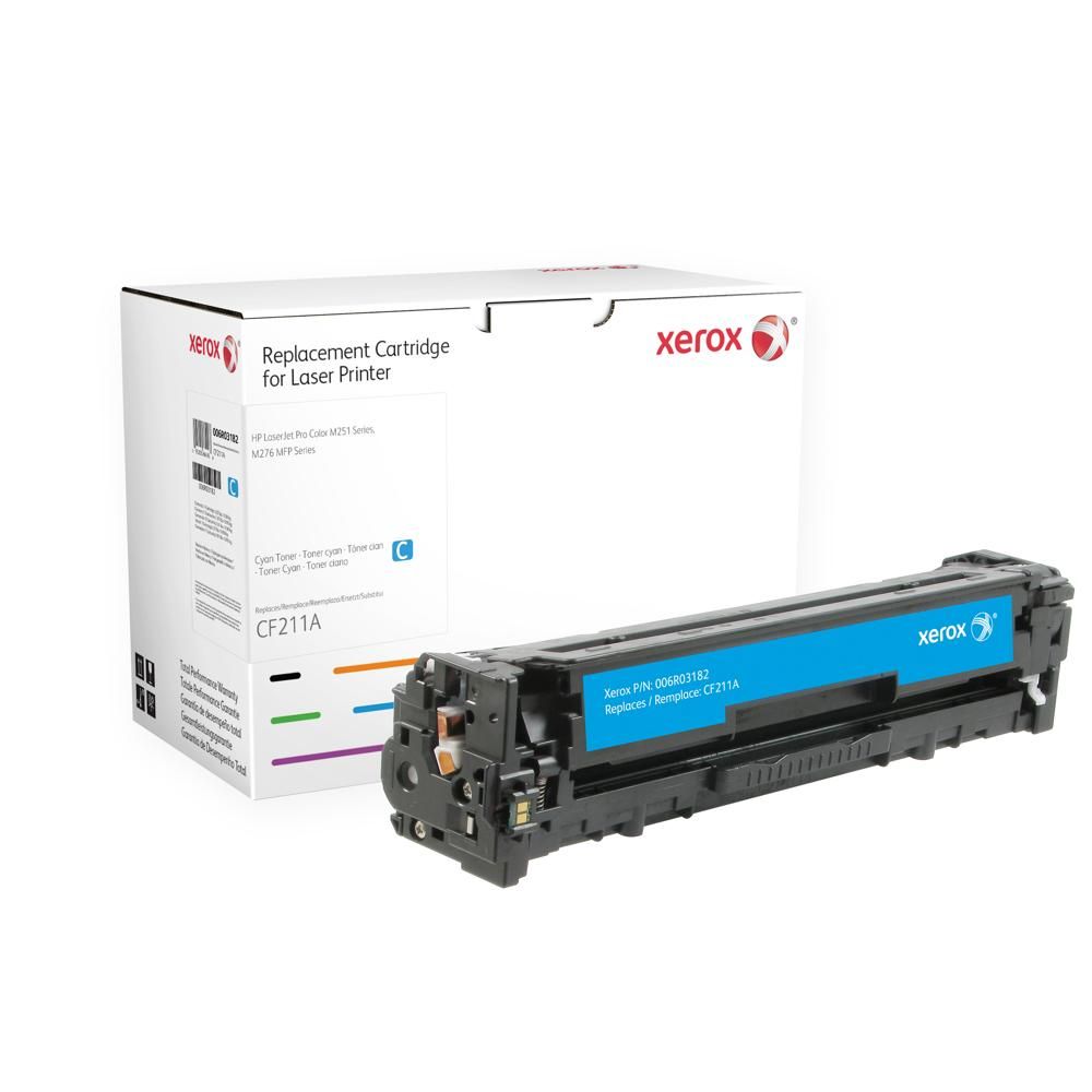 HP Remanufactured CF211A 131A Cyan Toner Cartridge - Made by Xerox, Estimated Yield 1,800
