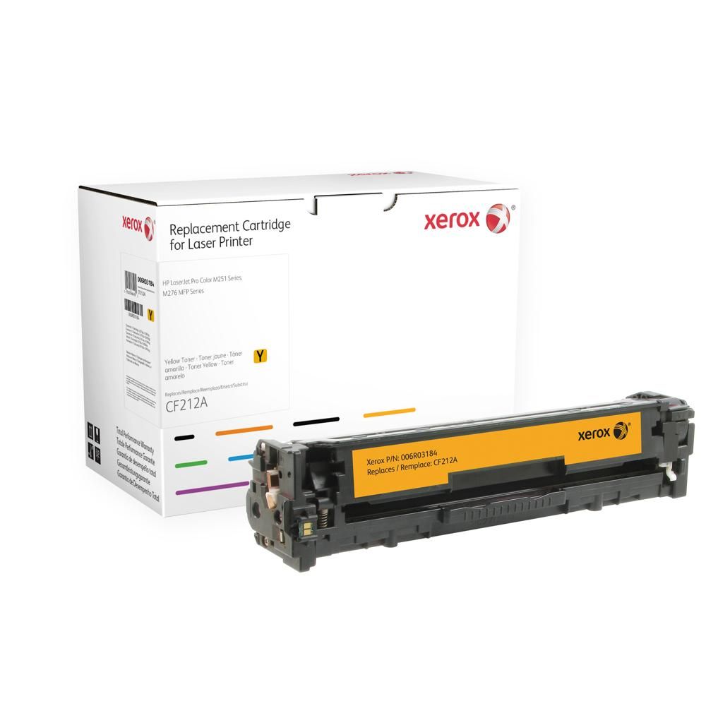 HP Remanufactured CF212A 131A Yellow Toner Cartridge - Made by Xerox, Estimated Yield 1,800