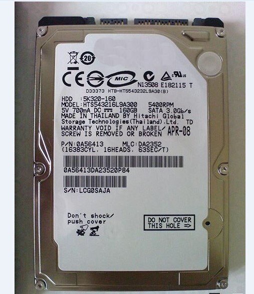 HP Refurbished CN727-67045 SATA HDD, w/Firmware