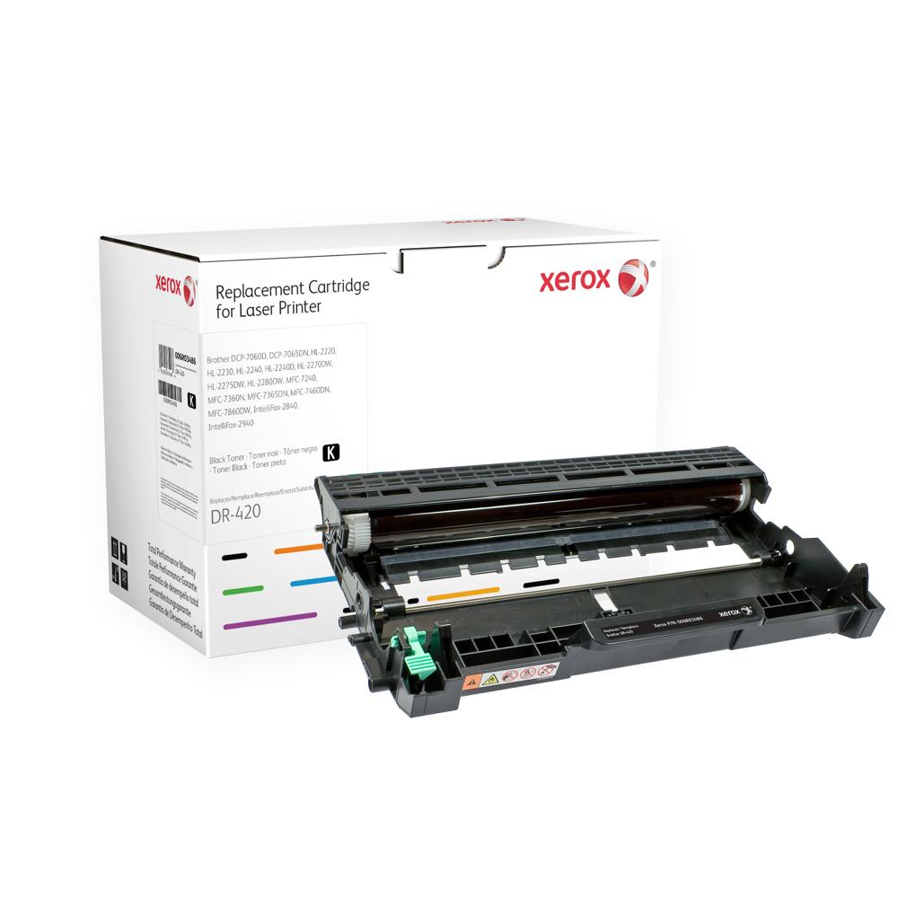 Brother Remanufactured DR420 Black Drum Unit - Made by Xerox, Estimated Yield 12,000