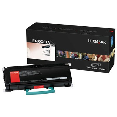 Lexmark OEM E460X21A Black Extra High Yield Toner Cartridge, Estimated Yield 15,000