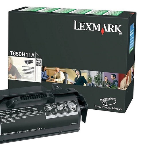 Lexmark Genuine OEM T650H11A Black High Yield Toner Cartridge, Estimated Yield 25,000