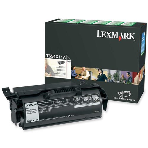 Lexmark Genuine OEM T654X11A Extra High Yield Black Toner Cartridge, Estimated Yield 36,000