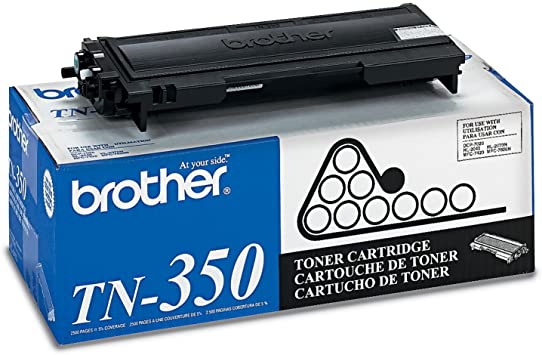 Brother Genuine OEM TN350 Black Toner Cartridge, Estimated Yield 2500