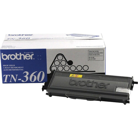 Brother Genuine OEM TN360 Black High Yield Toner Cartridge, Estimated Yield 2600