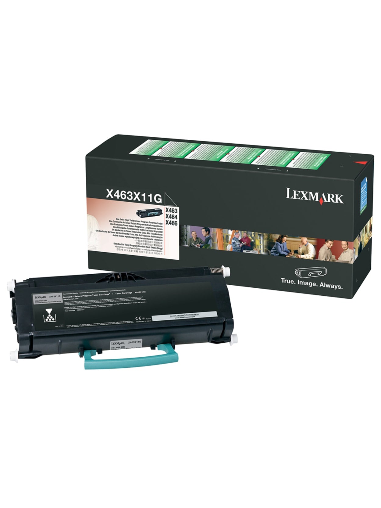 Lexmark Genuine OEM X463X11G Black Toner Cartridge, Estimated Yield 15,000
