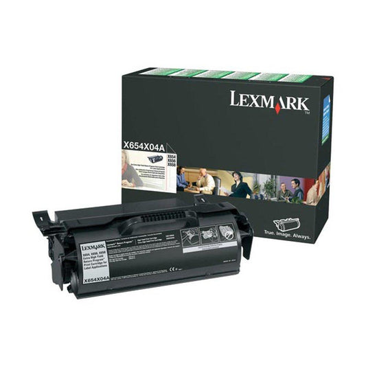 Lexmark OEM X654X04A Black Toner Cartridge