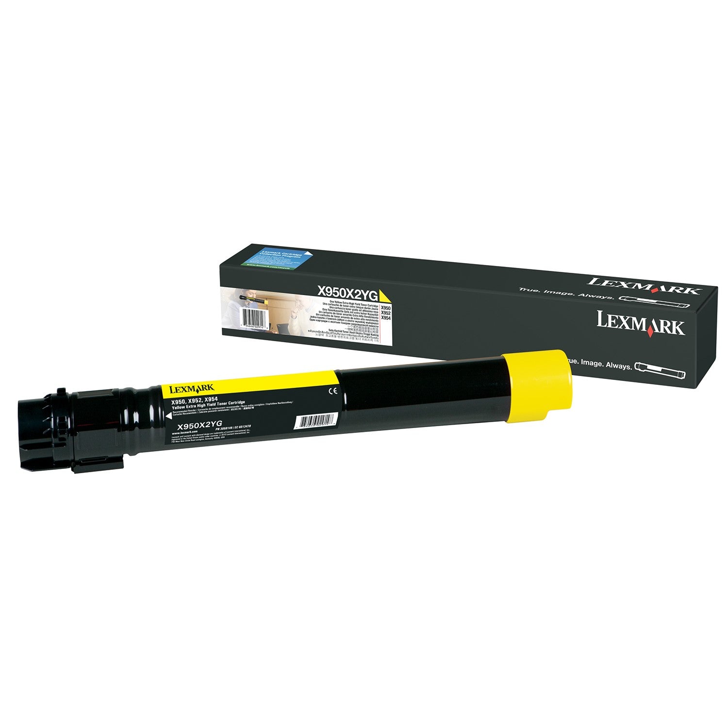 Lexmark Genuine OEM X950X2YG Yellow Extra High Yield Toner Cartridge, Estimated Yield 22,000