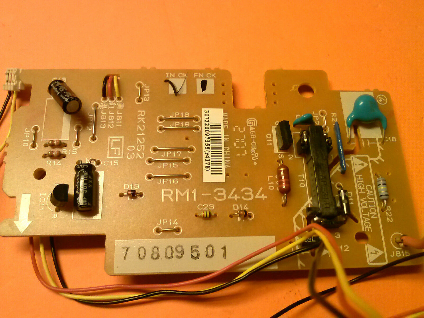 HP Refurbished RM1-3434 Sub HVPS Board